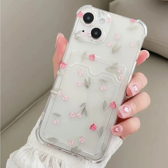 ⚠️Clearance iPhone 14/Pro/Pro Max Clear Floral Phone Case - Picture 2 of 3
